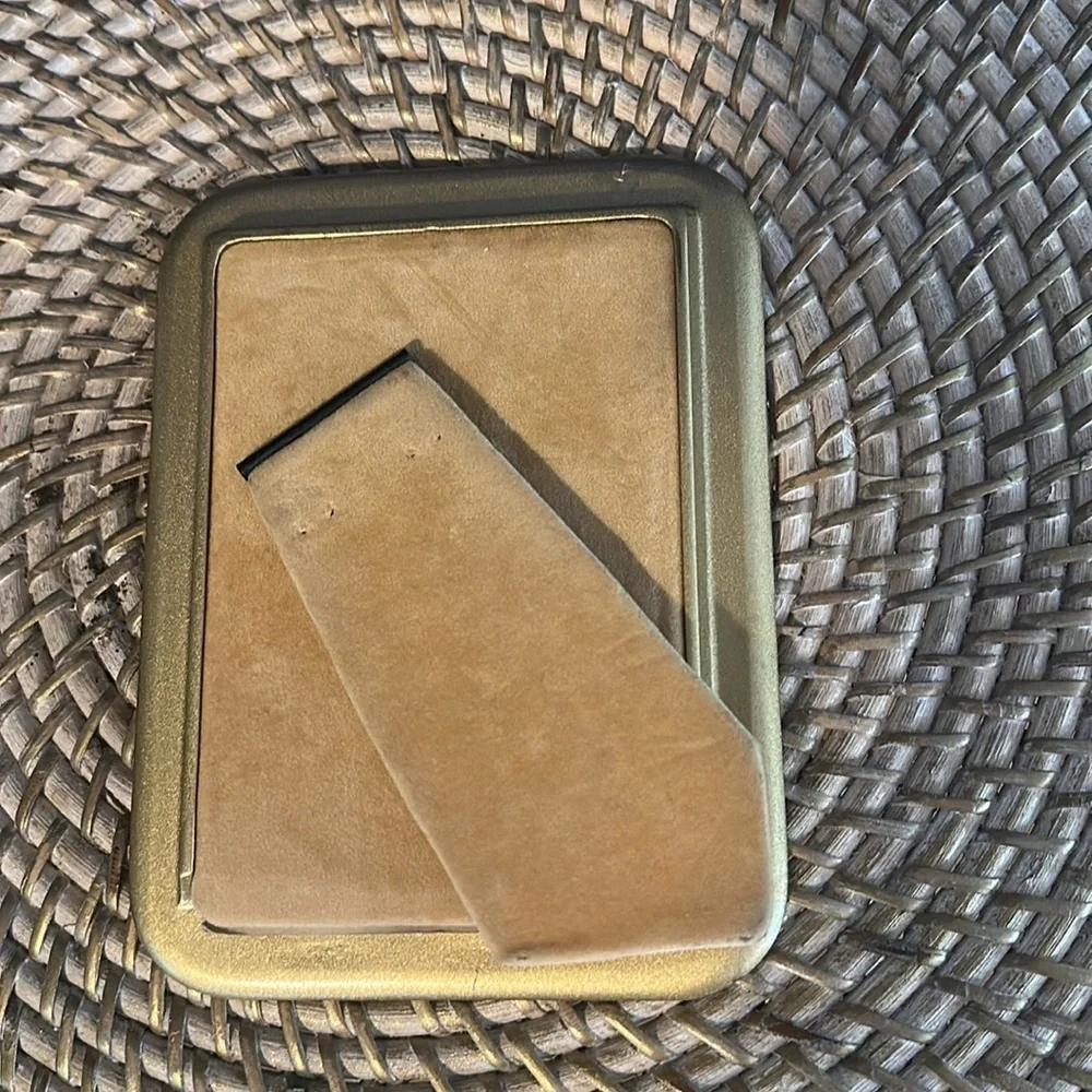 Vintage Classique de Louis Michel Yellow Floral Enamel Picture Frame 3.5”